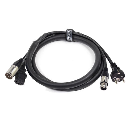 Perfex Schuko & XLR Cable Combinado (Audio, 1,5m)
