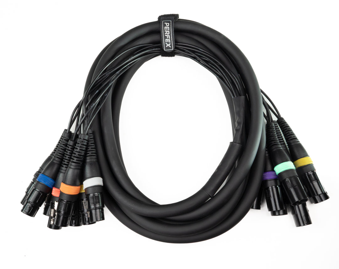 Par-8 multicore XLR macho a XLR hembra (5m)