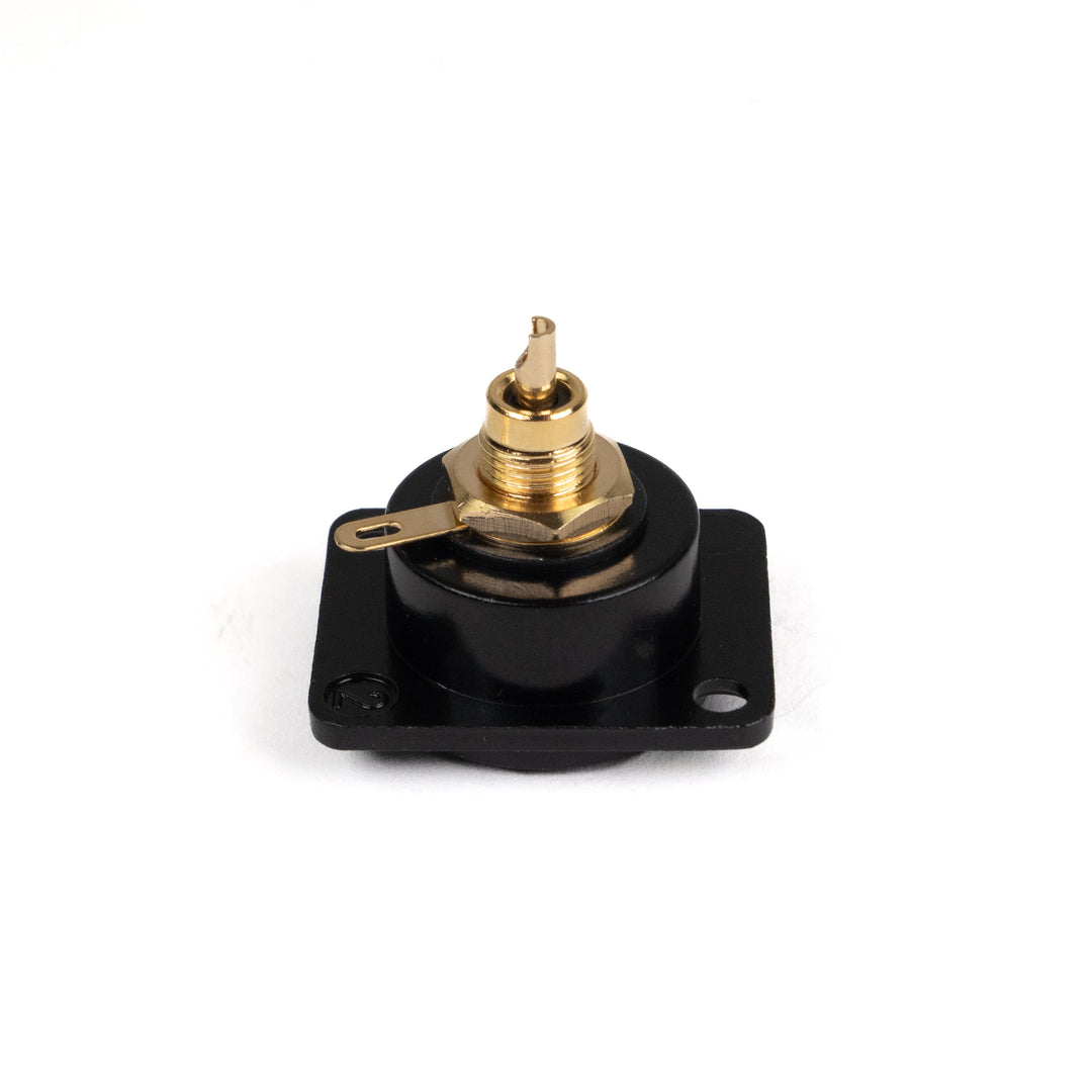 Perfex RCA Phono Hun Chassis Stik (Negro)