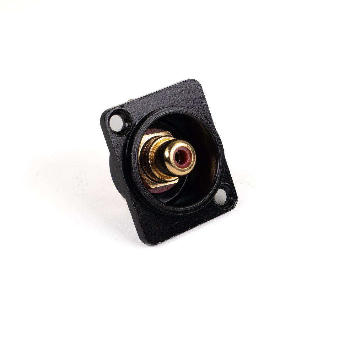 Perfex RCA Phono Hun Chassis Stik (Rojo, Negro)