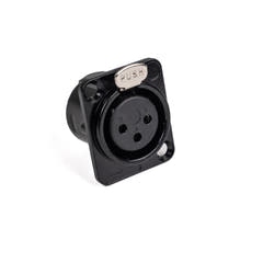 Perfex XLR Hun Chassis Stik (Negro)