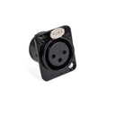 Perfex XLR Hun Chassis Stik (Negro)