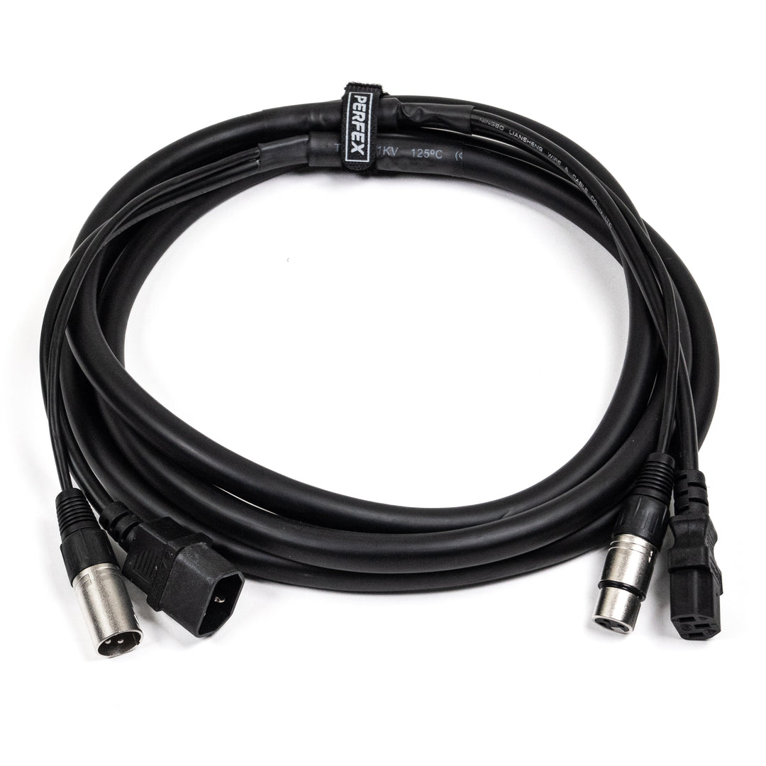 Perfex IEC & XLR Cables Múltiples (DMX, 3m)
