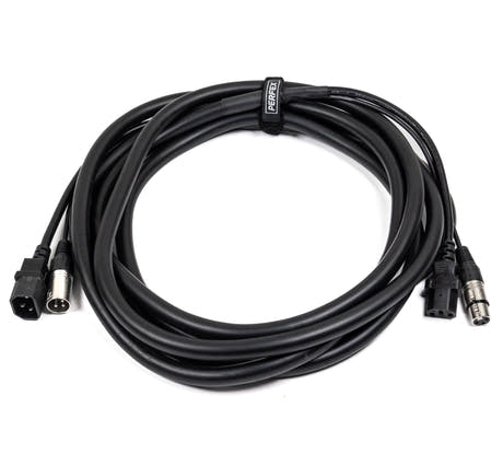 Perfex IEC & XLR Cables Múltiples (DMX, 5m)