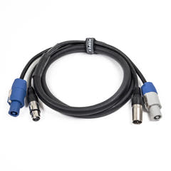Perfex Powercon & XLR Cables Múltiples (DMX, 1m)