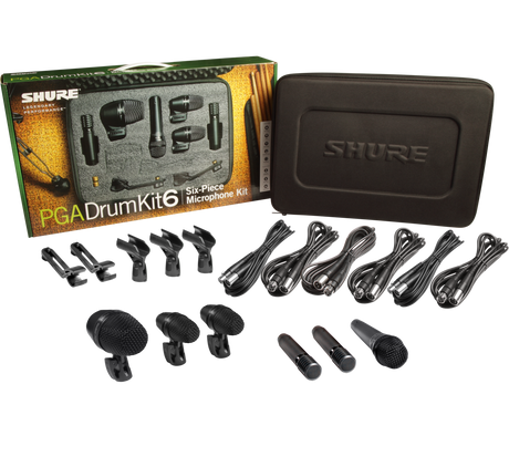 Shure PGA Drumkit 6 Paquete de Micrófonos para Batería