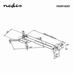 Soporte de Pared para Proyector Totalmente Ajustable (Plata, 10kg)