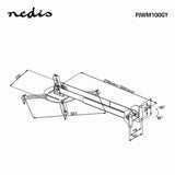 Projector Wall Mount Fully Movable (Silver, 10kg)