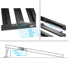 Palmer PEDALBAY® 60 L - Pedalboard ligero y ajustable con softcase protectora, 60 cm