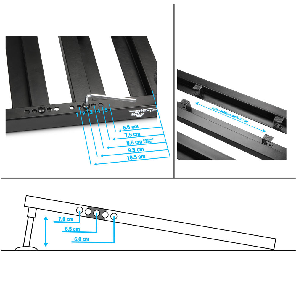 Palmer PEDALBAY® 60 L - Pedalboard ligero y ajustable con softcase protectora, 60 cm