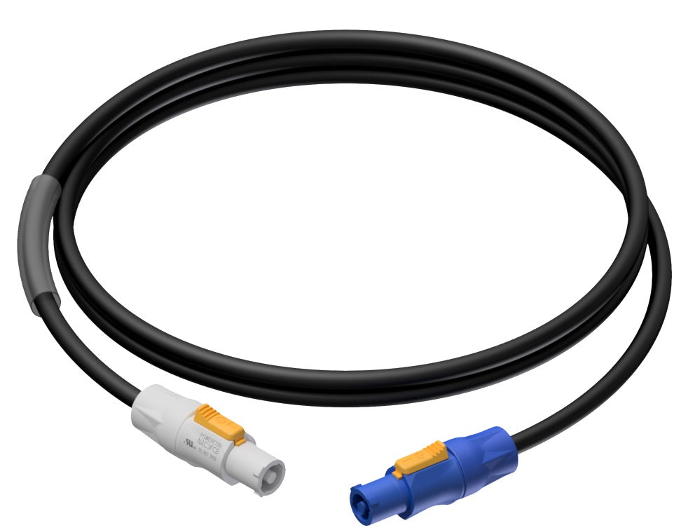 Cable de alimentación ProCab PowerCon azul a PowerCon gris, 5 m