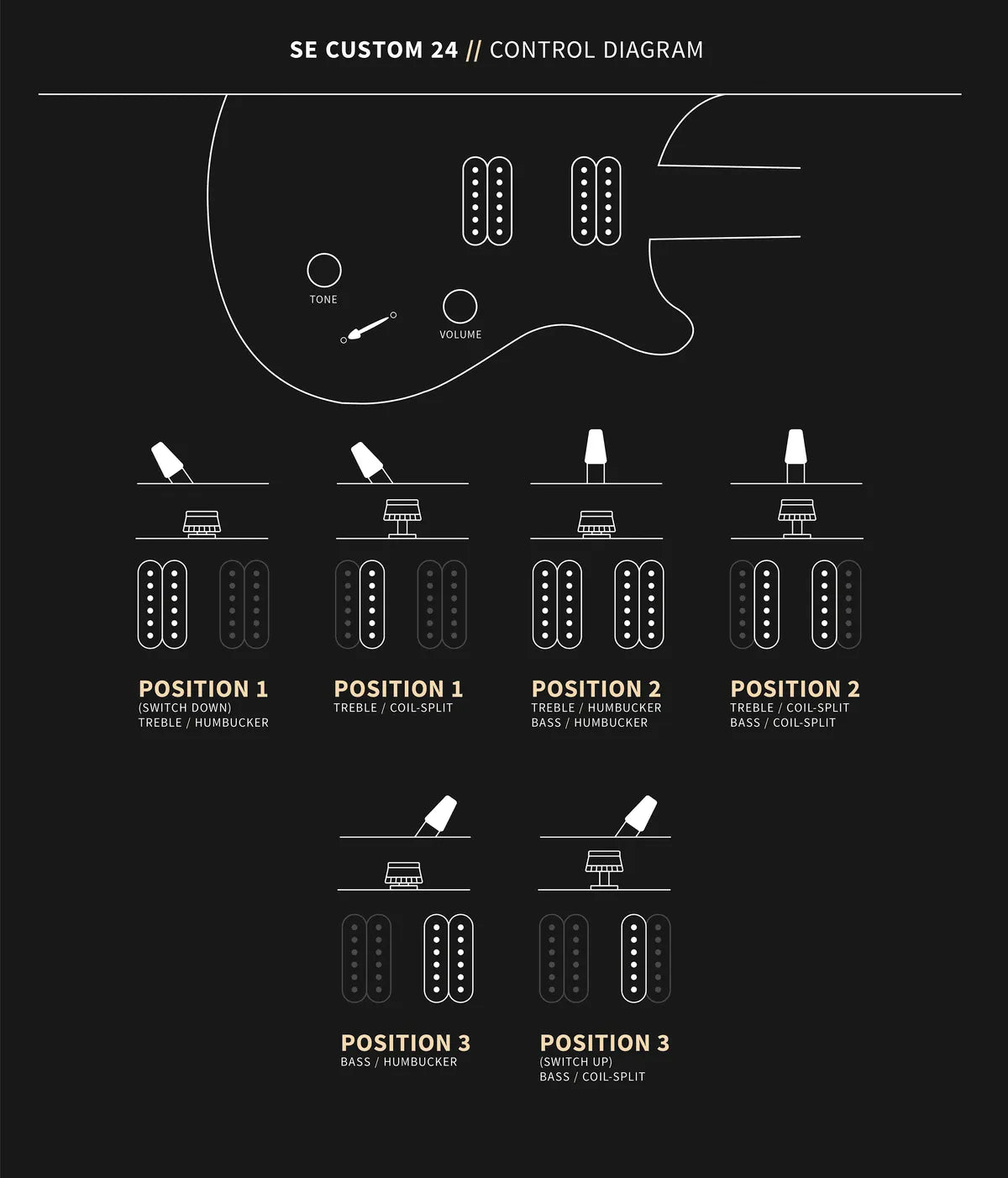 PRS SE Custom 24 Electric Guitar (Charcoal)