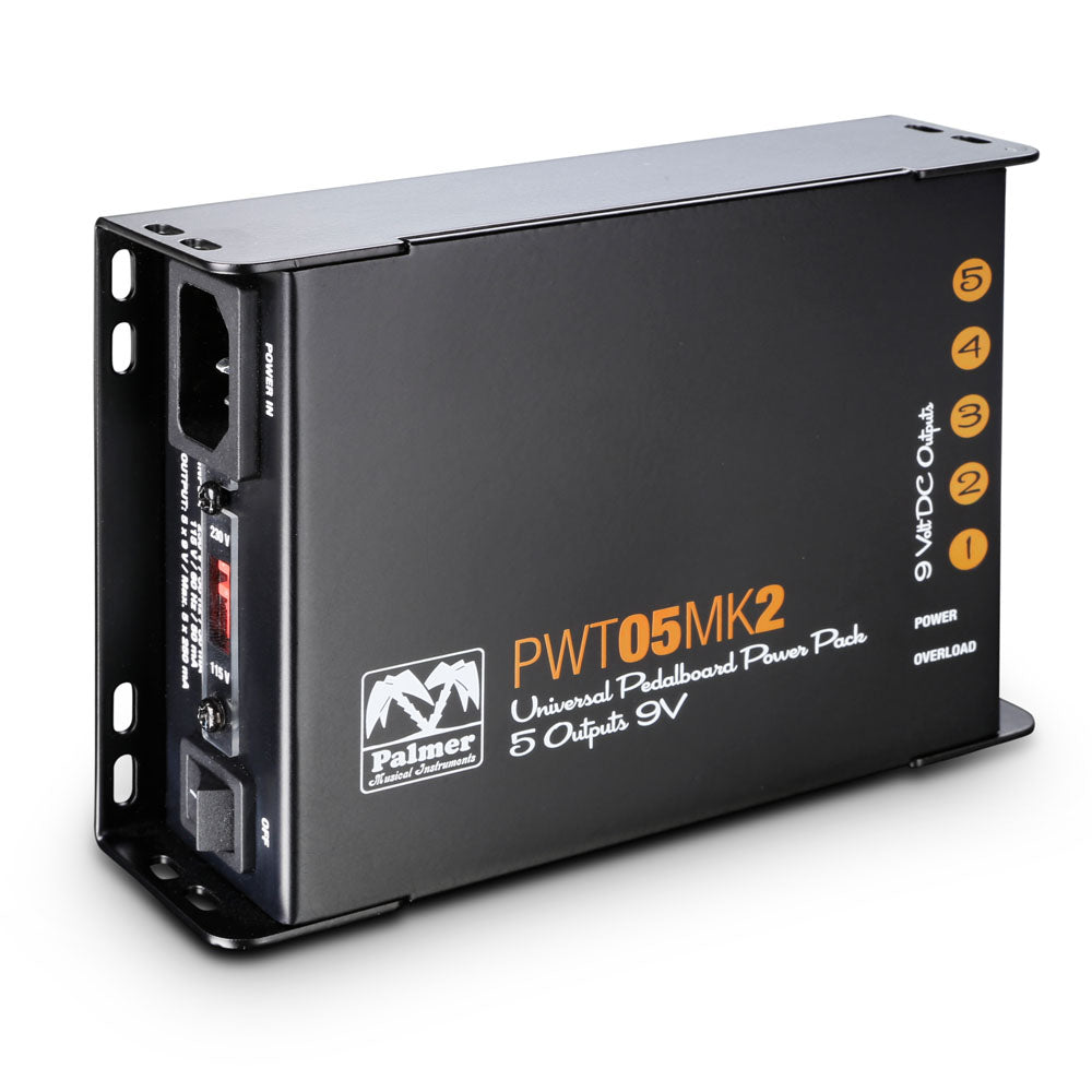 Palmer PWT 05 MK 2 – Fuente de alimentación universal de 9V para pedalboard con 5 salidas
