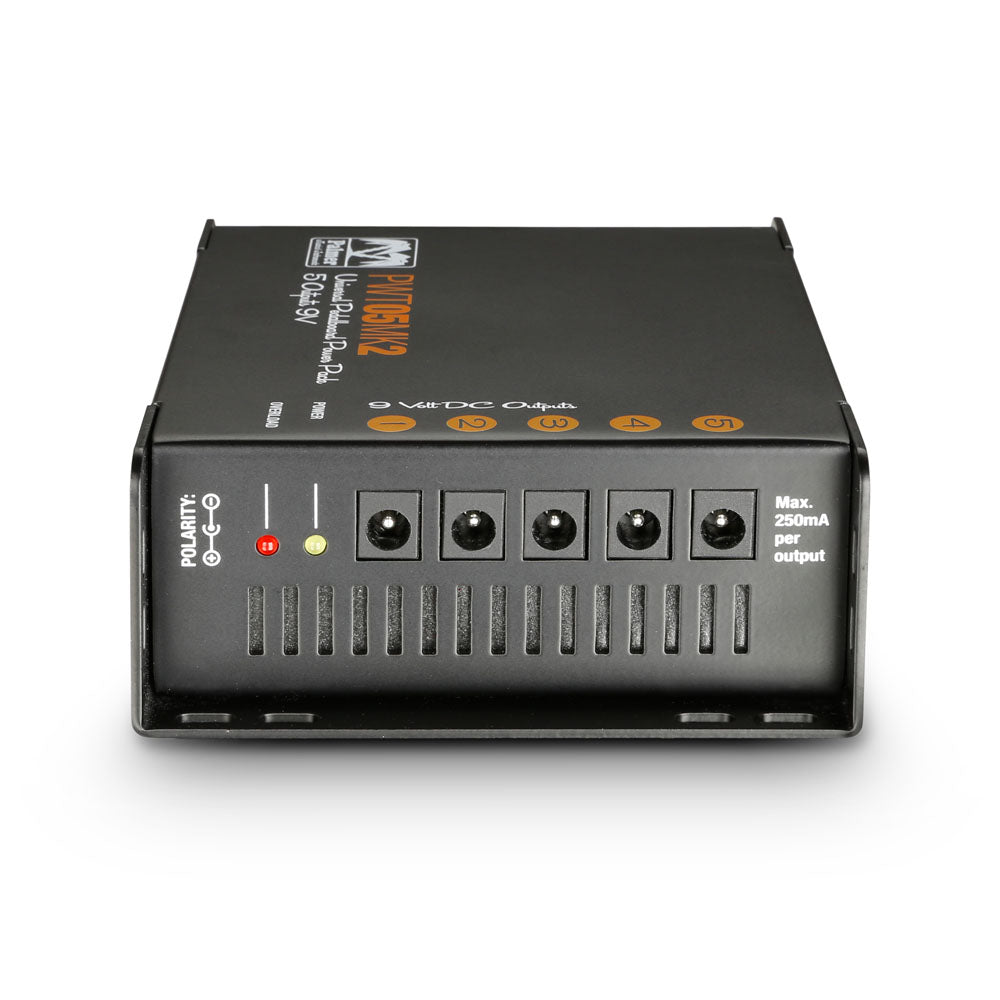 Palmer PWT 05 MK 2 – Fuente de alimentación universal de 9V para pedalboard con 5 salidas