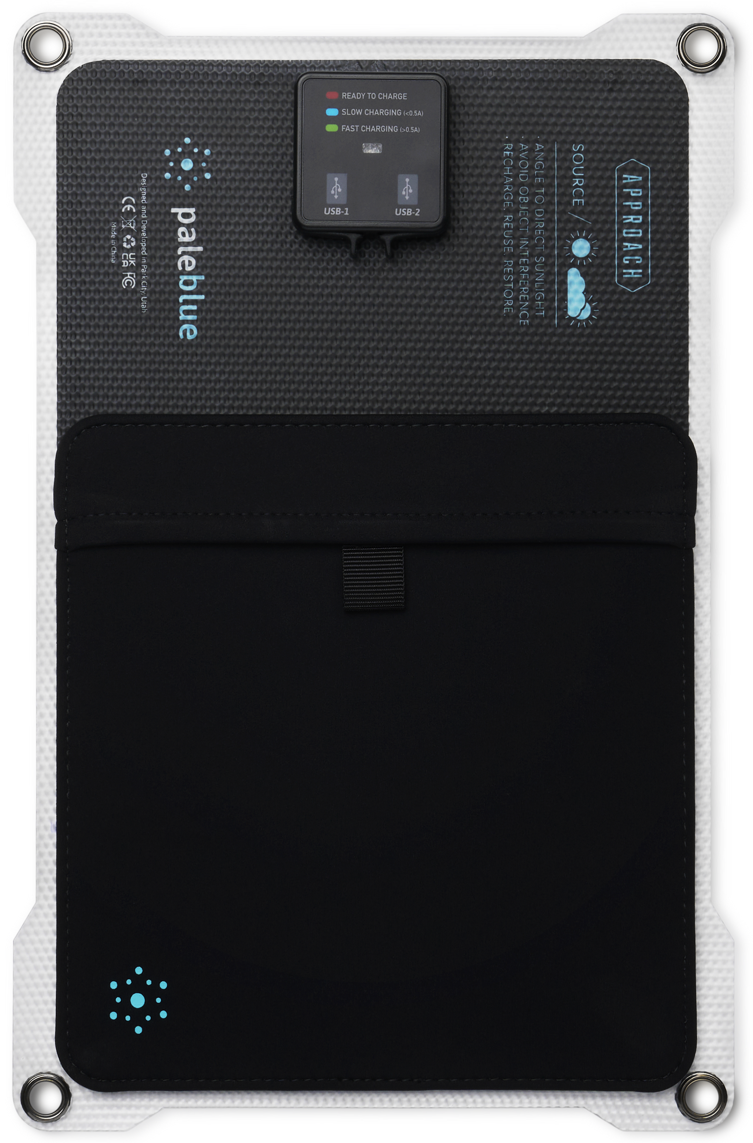 Pale Blue Approach 1 Solar Panel 7W Single, w/Grip Cords