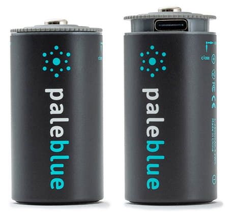 Batería recargable Li-Ion Pale Blue tipo C Pack de 2 pilas C con cable USB-C 2x1