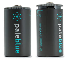 Pale Blue Li-Ion Rechargeable D Battery 2 pack
