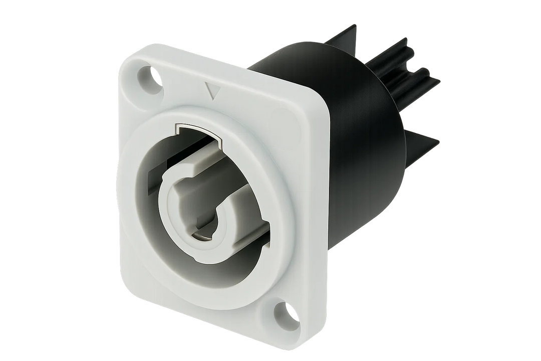 Perfex Powercon Gris Chasis Conector