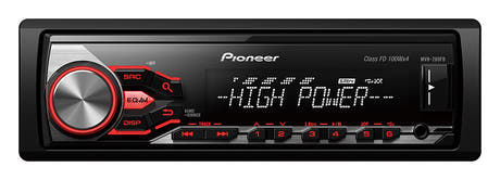 Pioneer MVH-280FD High Power 1-DIN Estéreo para Coche