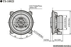 Pioneer TS-1002i Conjunto de Altavoces para Coche (10cm, 4")