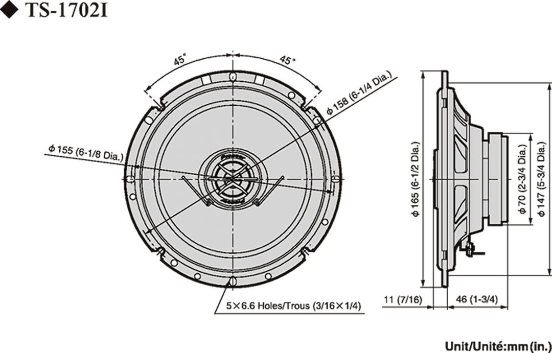 Pioneer TS-1702i Altavoces para Coche (17cm, 6,5")