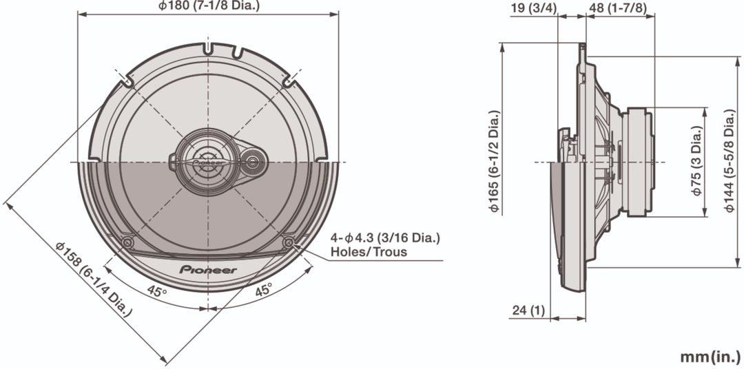 Pioneer TS-A1671F Altavoces de coche (320W, 16,5cm)