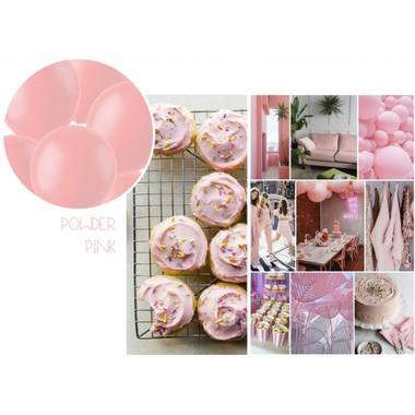 Globos de Enlace para Guirnaldas 8 uds. (Rosa Polvo Mate, 33cm)