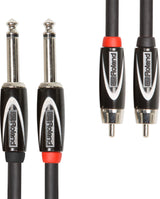 Roland Adapter Cable 2 x RCA Phono Male to 2 x 6.3mm Jack Mono