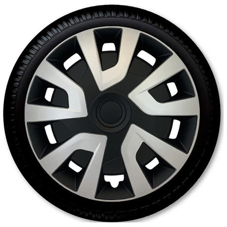 Juego de tapacubos Revo VAN Silver/Black de 15"