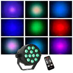 LED Spot Multicolor con control remoto (12x3W)
