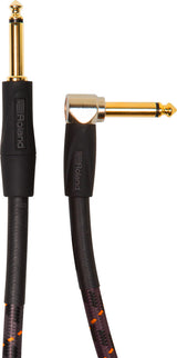 Roland "GOLD" Cable de instrumento Jack 6.3mm mono a Jack 6.3mm angular mono