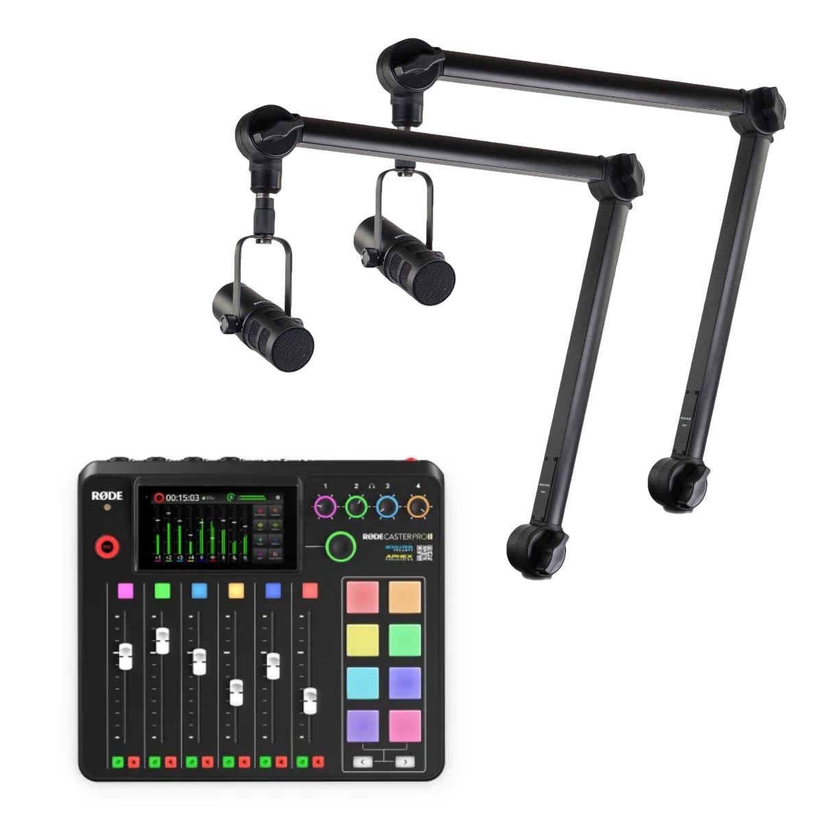 RØDE Rødecaster Pro II Podcast Package (2 People)