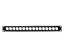Perfex 19" con 16 D-slot punchout, 1U