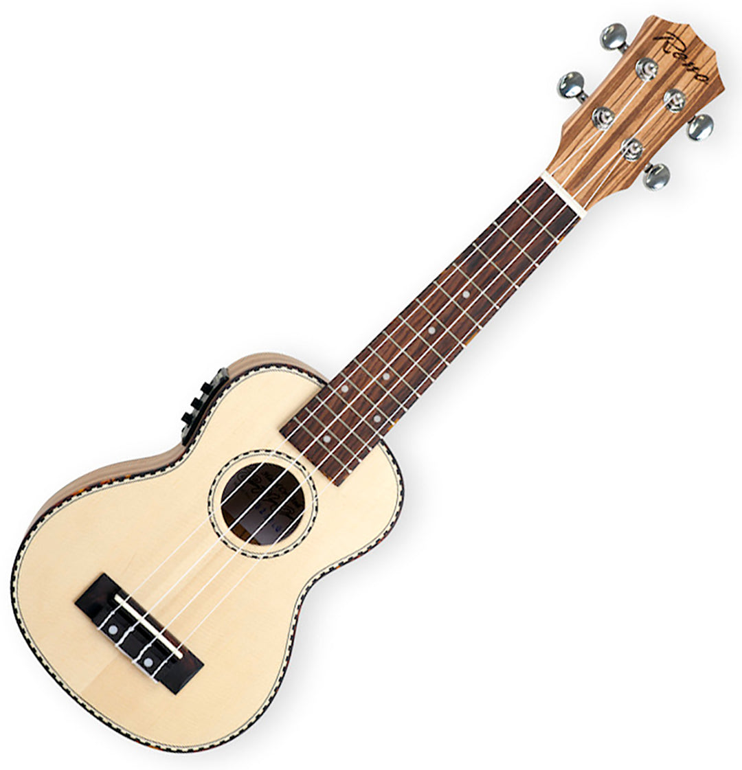 Reno RU210E Soprano Ukeleles con Pickup y Afinador (Natur)