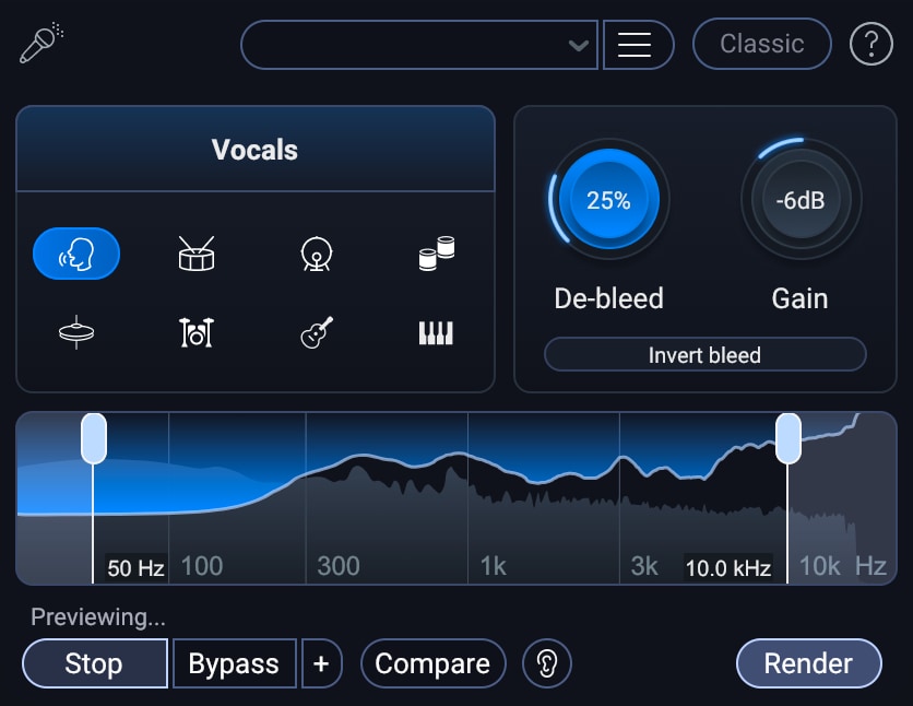 RX 12 Standard: CRG de cualquier producto iZotope de pago