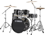 Yamaha Kit de batería estándar Rydeen incluye paquete de hardware y platillos (Black Brillo) 