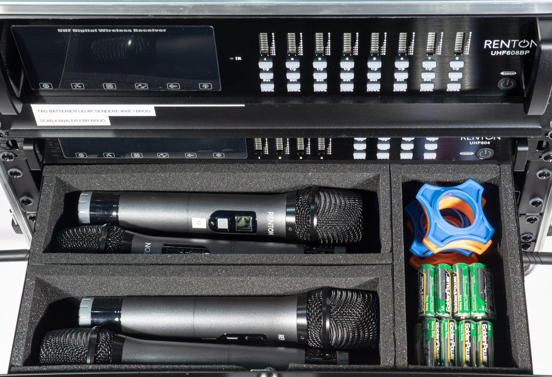 Renton Rack Sistema Inalámbrico Combinado (4 de Mano + 8 Auriculares)