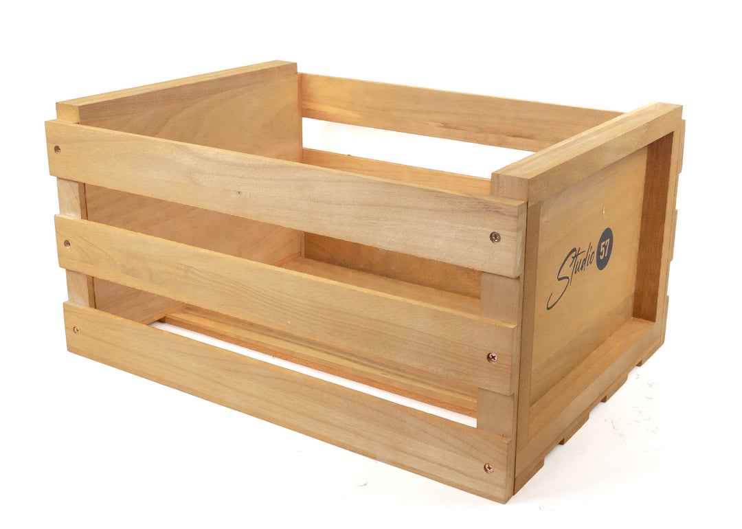 Studio 57 - Caja para discos LP (Madera clara)