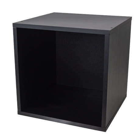 Studio 57 - Estante de almacenamiento para discos de vinilo (36,5 x 36,5 cm, Black)