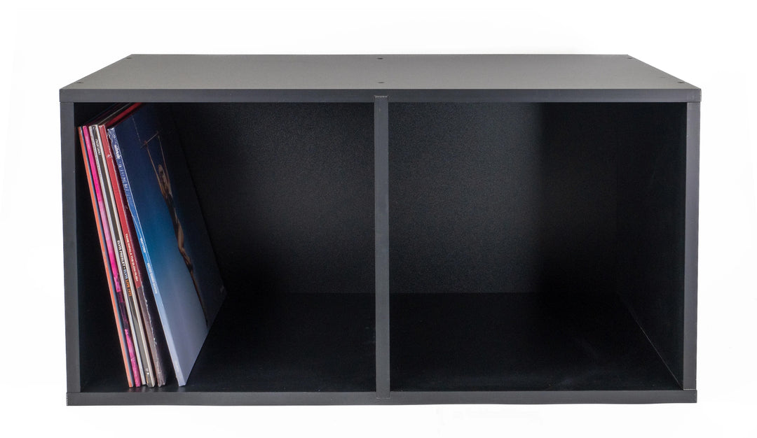 Studio 57 - Estante de almacenamiento para discos de vinilo (71,5 x 36,5 cm, Black)