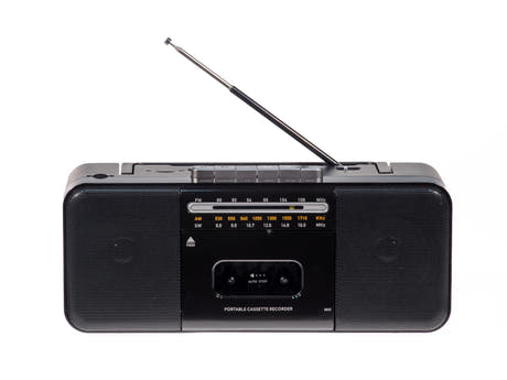 Studio 57 - Reproductor de casetes con FM & Bluetooth, Negro