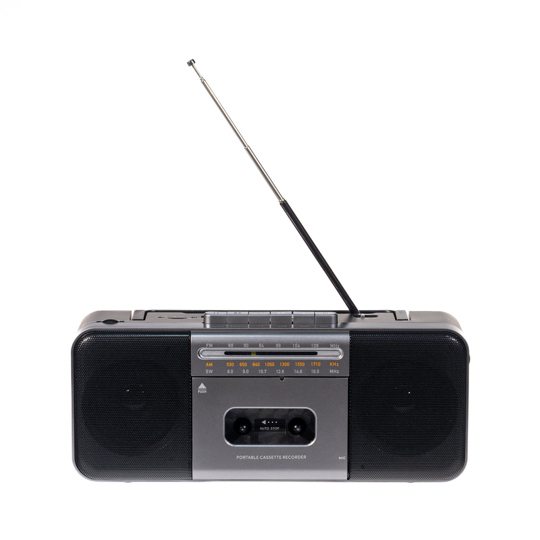 Studio 57 - Reproductor de casetes con FM & Bluetooth, Gris