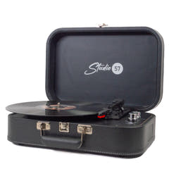 Studio 57 Mellow Pladespiller (Sort) Bundle