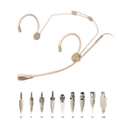 Micrófono de headset ScanMic Cardoid para Mipro, Beige