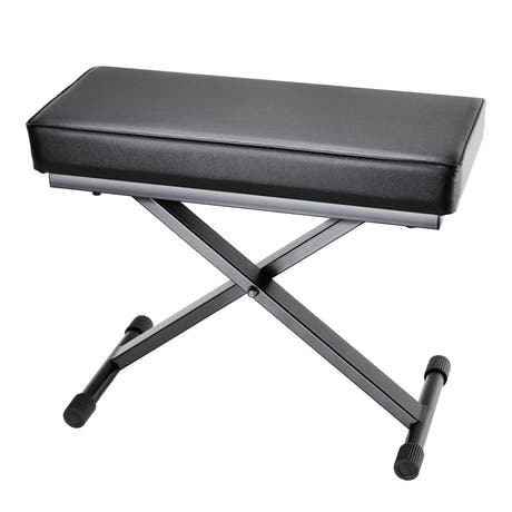 Adam Hall Stands SKT 17 - Banco de teclado plegable con acolchado extra grueso
