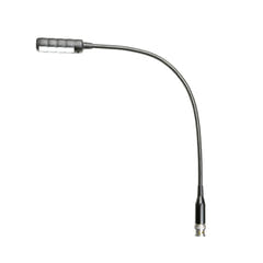 Adam Hall Stands SLED 1 ULTRA BNC - Lámpara de cuello de cisne BNC con 4 COB-LED