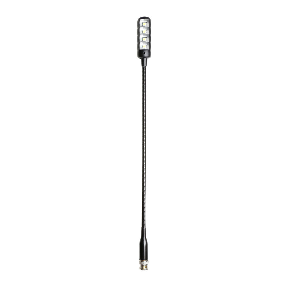 Adam Hall Stands SLED 1 ULTRA BNC - Lámpara de cuello de cisne BNC con 4 COB-LED