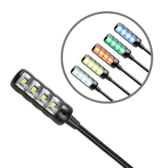 Adam Hall Stands SLED 1 ULTRA USB C - Lámpara de cuello de cisne, conector USB, 4 COB-LED y colores opcionales