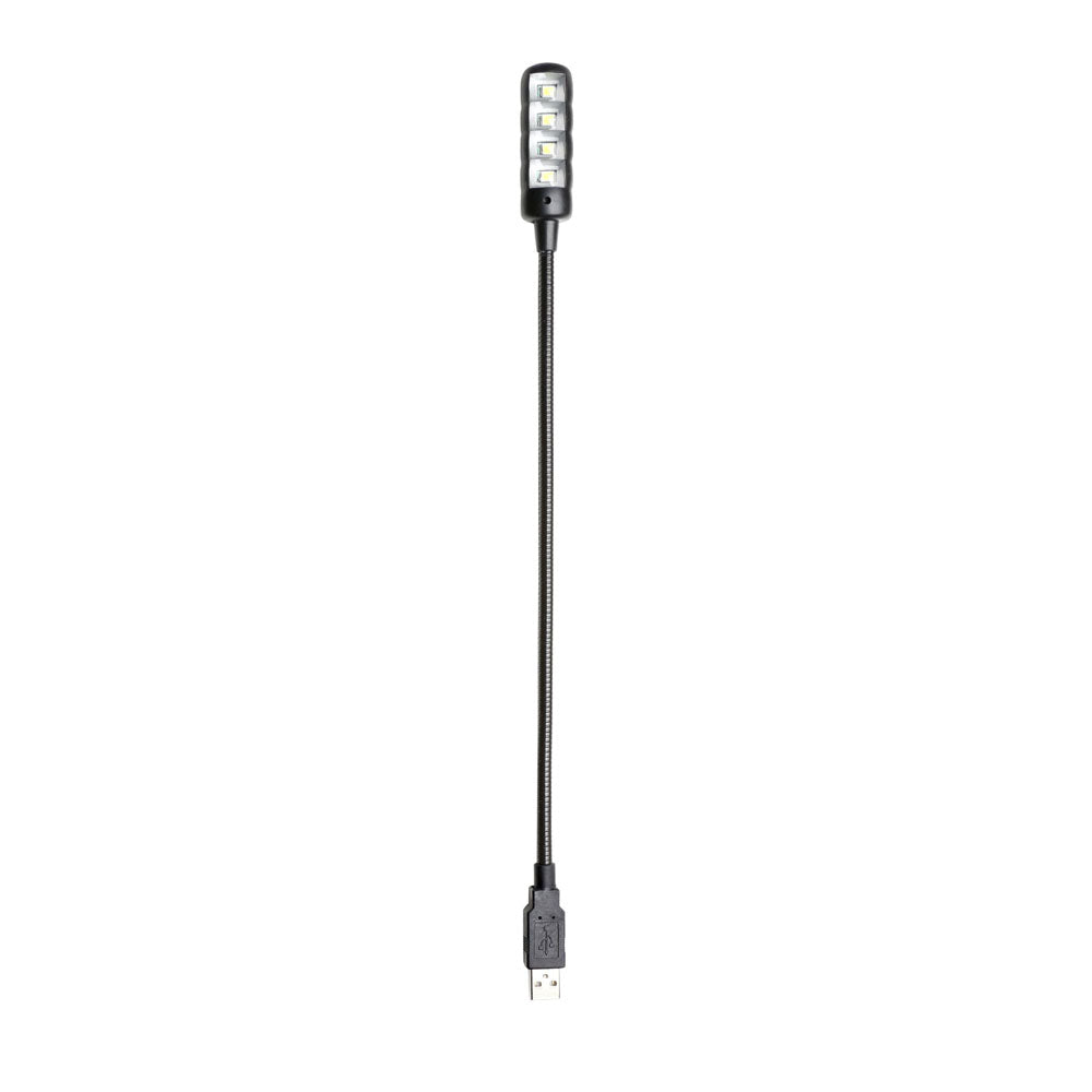 Adam Hall Stands SLED 1 ULTRA USB - Lámpara de cuello de cisne, conector USB, 4 COB-LED