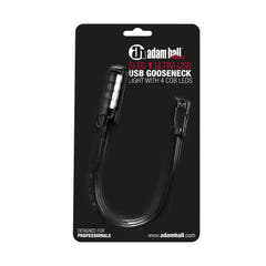 Adam Hall Stands SLED 1 ULTRA USB - Lámpara de cuello de cisne, conector USB, 4 COB-LED